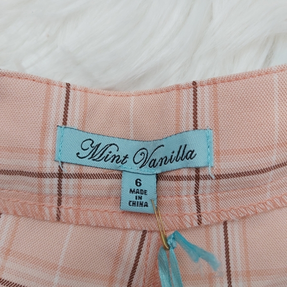 Mint Vanilla Plaid Cigarette Straight Dress Pant - Picture 9 of 13
